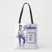 Gepersonaliseerd Tas danser (Grape White) (Voorkant)