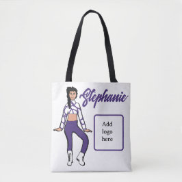 Gepersonaliseerd Tas danser (Grape White)