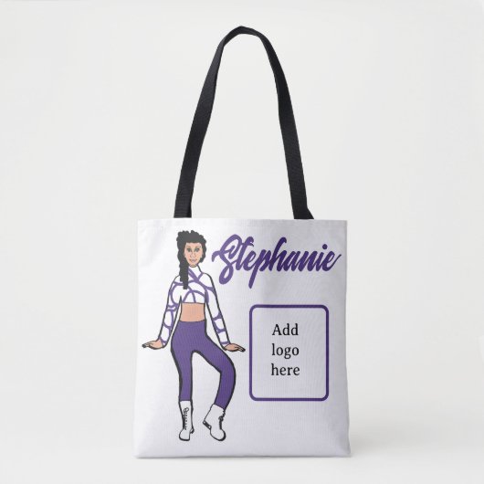 Gepersonaliseerd Tas danser (Grape White) (Voorkant)