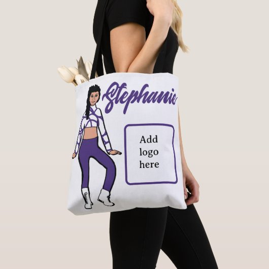Gepersonaliseerd Tas danser (Grape White) (Dichtbij)
