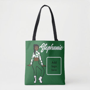 Gepersonaliseerd Tas danser (groen wit)