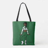 Gepersonaliseerd Tas danser (groen wit) (Achterkant)