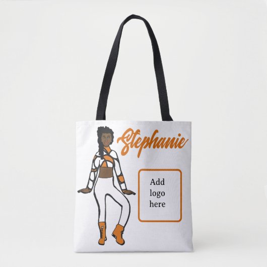 Gepersonaliseerd Tas danser (Oranje wit) (Voorkant)
