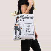 Gepersonaliseerd Tas danser (Stone White) (Dichtbij)