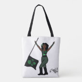Gepersonaliseerd Tas (Green Flower) (Achterkant)
