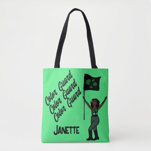 Gepersonaliseerd Tas (Green Flower) B (Voorkant)