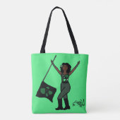Gepersonaliseerd Tas (Green Flower) B (Achterkant)