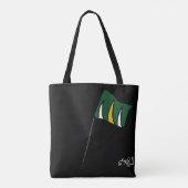 Gepersonaliseerd Tas (Groen Goud Wit) (Achterkant)