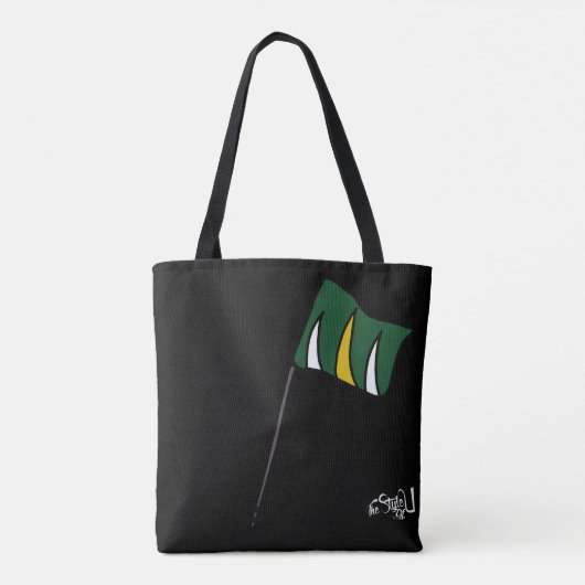 Gepersonaliseerd Tas (Groen Goud Wit) (Achterkant)