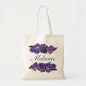 Gepersonaliseerd Tas - Ultra Violet Botanische Blo (Voorkant)