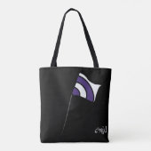 Gepersonaliseerd Tas van de vlag ( Paarse Wit) (Achterkant)