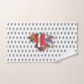 Gepersonaliseerd Tattoo Tortelduifjes Hart Bad Handdoek (Handdoek)