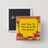 Gepersonaliseerd Tea Party Button (Voorkant /achterkant)