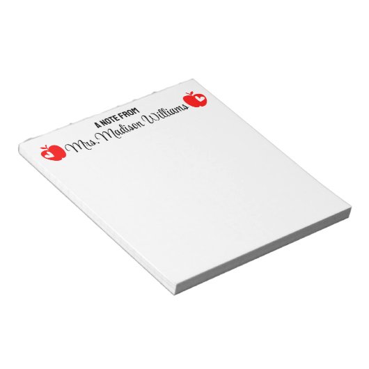 Gepersonaliseerd Teacher Afstudeerder Job Gift Ter Notitieblok (Schuin)