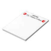 Gepersonaliseerd Teacher Afstudeerder Job Gift Ter Notitieblok (Linkerzijde)