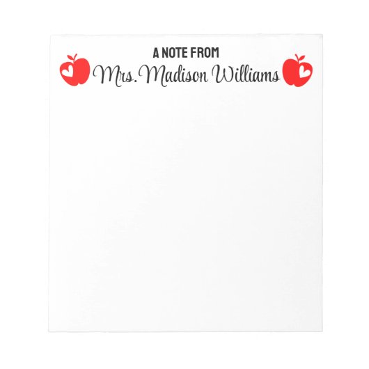 Gepersonaliseerd Teacher Afstudeerder Job Gift Ter Notitieblok (Voorkant)