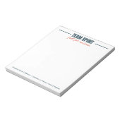 Gepersonaliseerd Team Inspirerend Kantoor Corporat Notitieblok (Linkerzijde)