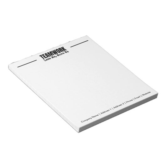 Gepersonaliseerd Team Inspirerend Kantoor Corporat Notitieblok (Schuin)