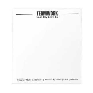 Gepersonaliseerd Team Inspirerend Kantoor Corporat Notitieblok