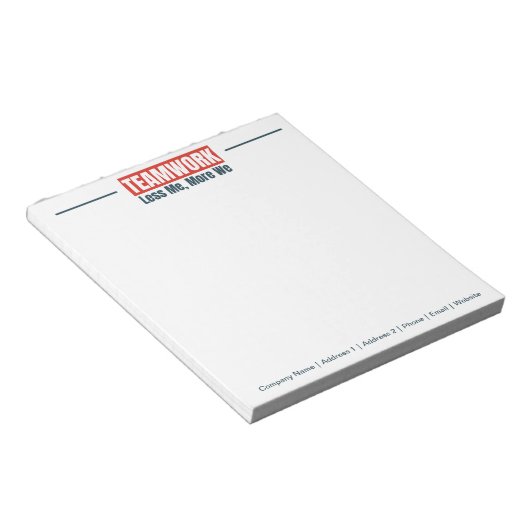 Gepersonaliseerd Team Inspirerend Kantoor Corporat Notitieblok (Schuin)