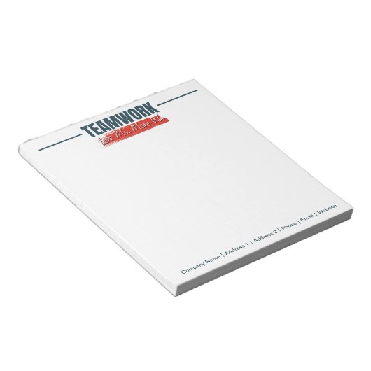 Gepersonaliseerd Team Inspirerend Kantoor Corporat Notitieblok (Schuin)