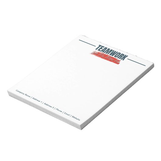 Gepersonaliseerd Team Inspirerend Kantoor Corporat Notitieblok (Linkerzijde)