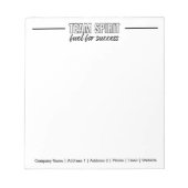 Gepersonaliseerd Team Motivatie Kantoor Corporate Notitieblok (Voorkant)