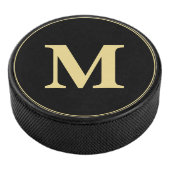 Gepersonaliseerd team van Black Gold Monogrammed P Hockey Puck (3/4)