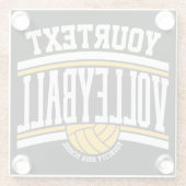 Gepersonaliseerd team van de School van de Speler  Glazen Onderzetter (Achterkant)