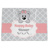 Gepersonaliseerd teddybeer Baby shower Groot Cadeauzakje (Voorkant)