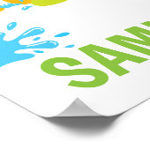 Gepersonaliseerd teken van de Birthday Party voor  Poster (Hoek)