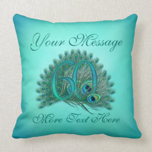 Gepersonaliseerd tekst 60e verjaardag kussen