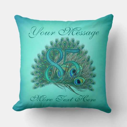 Gepersonaliseerd tekst elegant 85e verjaardag 85 K Kussen (Voorkant)