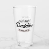 Gepersonaliseerd tekst Geef de vaders wat sap Glas (Achterkant)