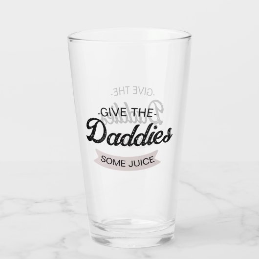 Gepersonaliseerd tekst Geef de vaders wat sap Glas (Achterkant)