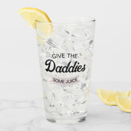 Gepersonaliseerd tekst Geef de vaders wat sap Glas