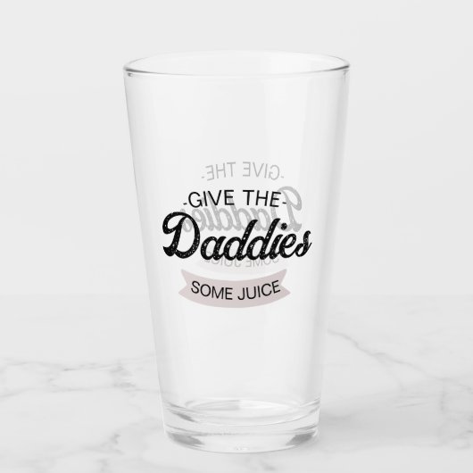 Gepersonaliseerd tekst Geef de vaders wat sap Glas (Voorkant)