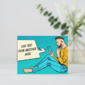 Gepersonaliseerd tekstbericht briefkaart (Staand voorkant)