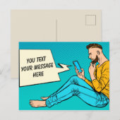 Gepersonaliseerd tekstbericht briefkaart (Voorkant / Achterkant)