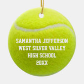 Gepersonaliseerd Tennis Ball-poorten Keramisch Ornament (Voorkant)