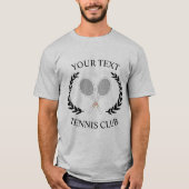Gepersonaliseerd Tennis Club Rackets Ball Logo Wre T-shirt (Voorkant)