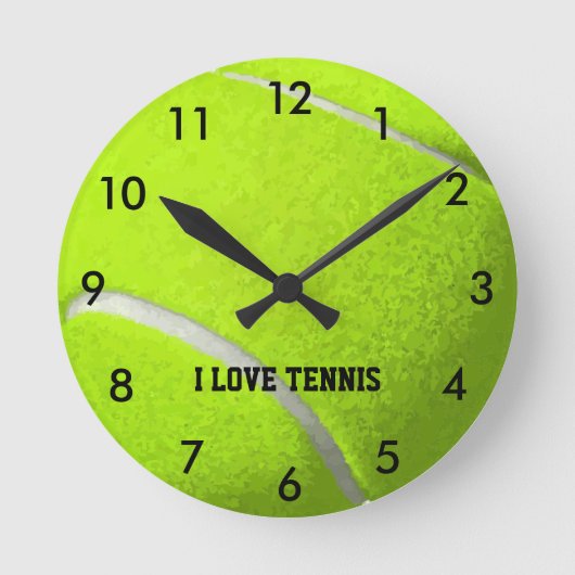 Gepersonaliseerd tennisbal ronde klok (Voorkant)