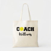 Gepersonaliseerd tenniscoach team tote bag (Voorkant)