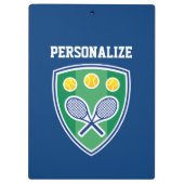 Gepersonaliseerd tennisgerecht klembord voor touri (Achterkant)