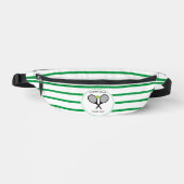Gepersonaliseerd tennisracket Groen Gestreept Heuptasje (Voorkant)