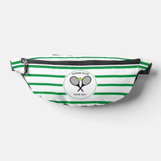 Gepersonaliseerd tennisracket Groen Gestreept Heuptasje (Liggend)