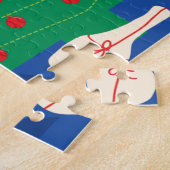 Gepersonaliseerd tennisthema Kerstpuzzel Legpuzzel (Zijkant)