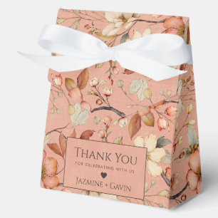 Gepersonaliseerd Terracotta Wildflower Baby shower Bedankdoosjes