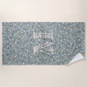 Gepersonaliseerd terrazzo monogram strandlaken (Voorkant)