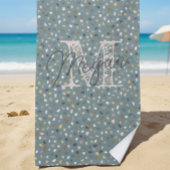 Gepersonaliseerd terrazzo monogram strandlaken